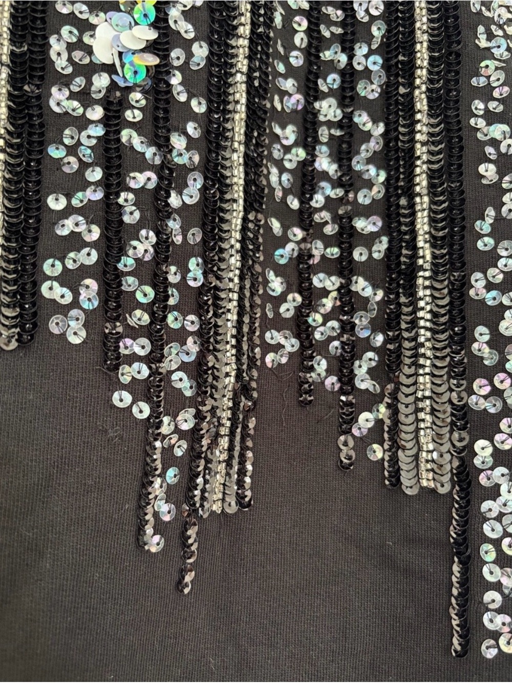 Anthropologie Let Me Be Disco Sequin Sweatshirt in Black - Picture 13 of 13